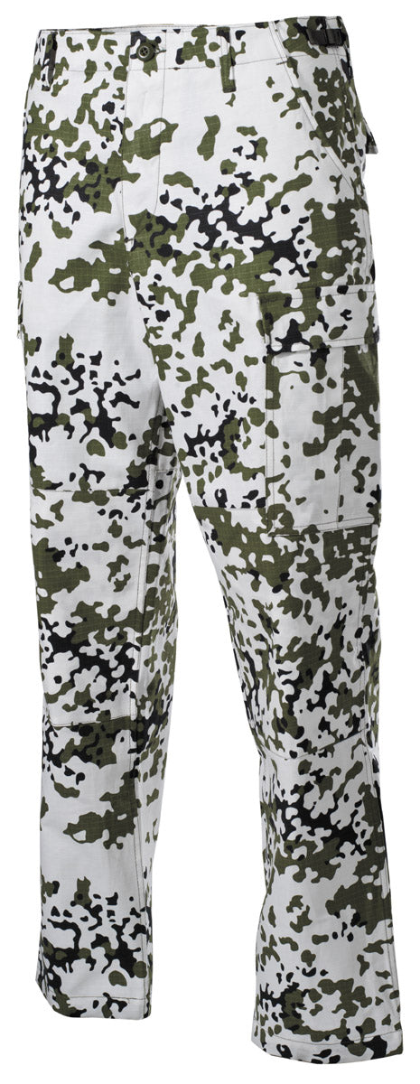 Pantaloni da combattimento americani, BDU, Rip Stop, mimetica da neve