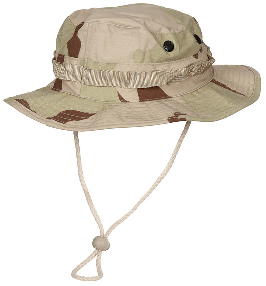 Cappello Bush GI americano, sottogola, GI Boonie, Rip Stop, 3 Fa