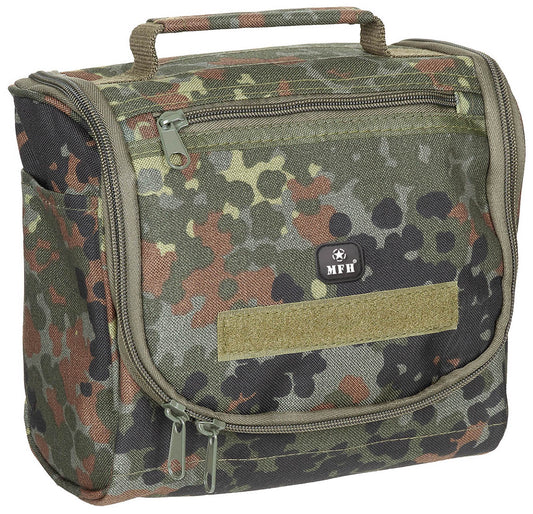 Waschzeugtasche, flecktarn, Cordura