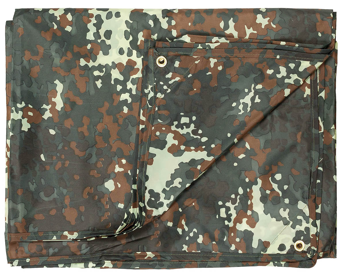 Bâche polyvalente, "Tarp", camouflage, environ 500 x 600 cm