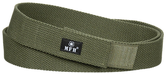 Ceinture, avec fermeture velcro, olive, environ 3,2 cm