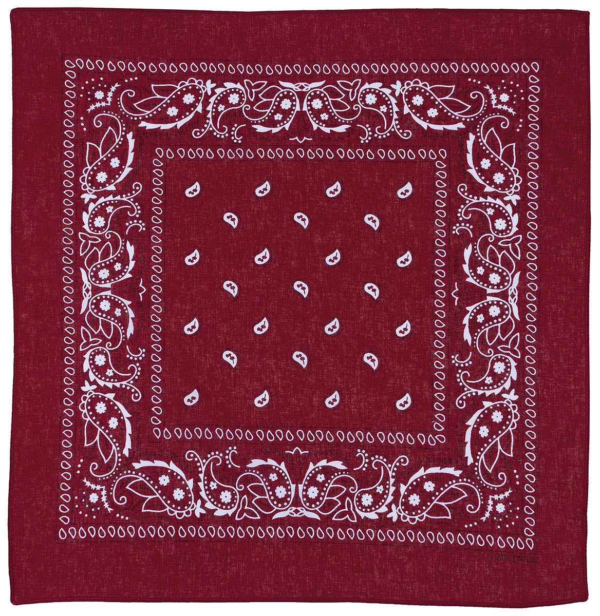 Bandana, burgund-schwarz, ca. 55 x 55 cm, Baumwolle