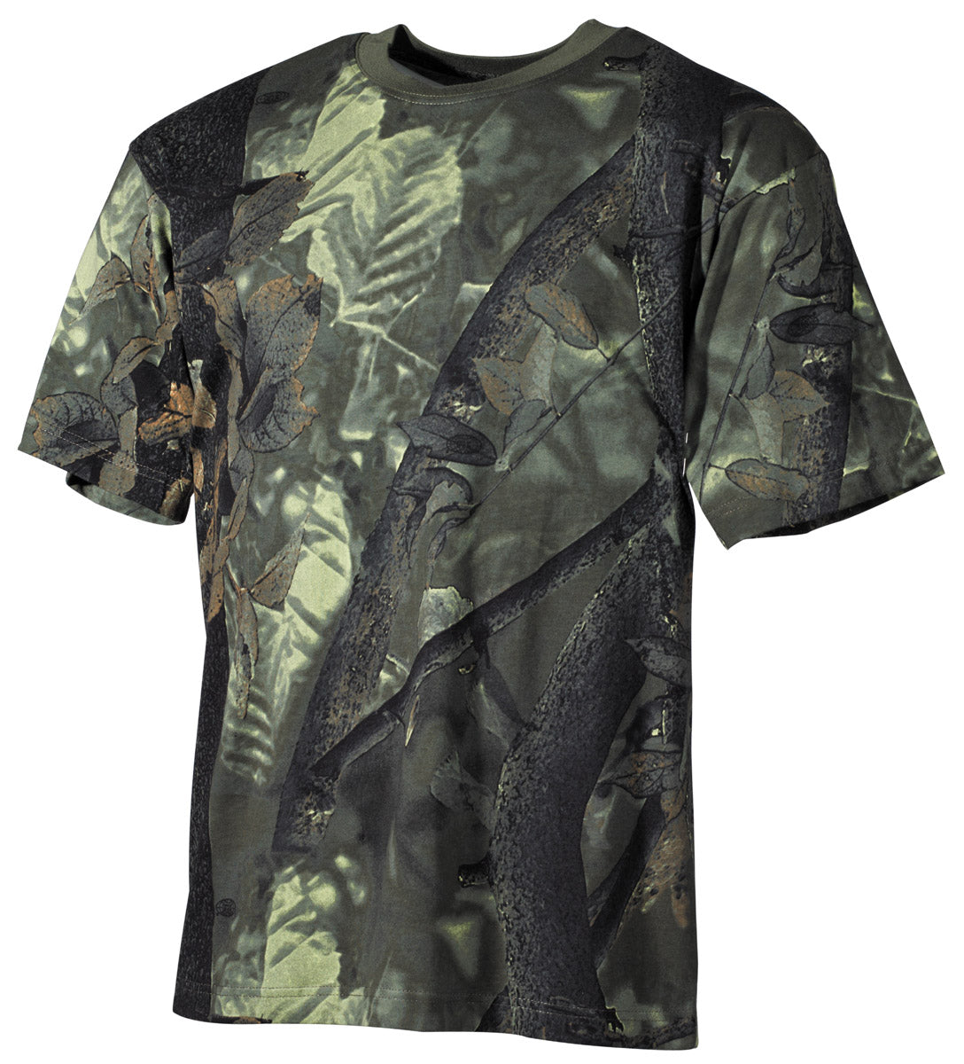 T-shirt americana, mezze maniche, verde cacciatore, 170 g/m²