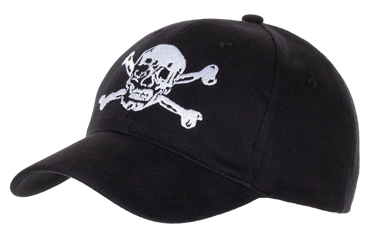 BB Cap, flach, "Totenkopf", schwarz