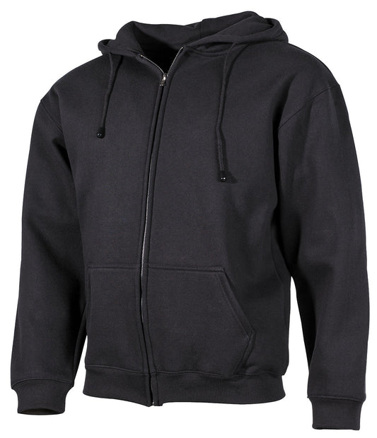 Kapuzen Sweatshirt-Jacke, 340 g/m², schwarz