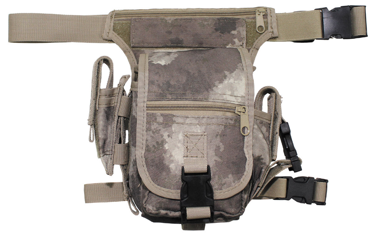 Sac banane, camouflage HDT, fixation pour jambe et ceinture