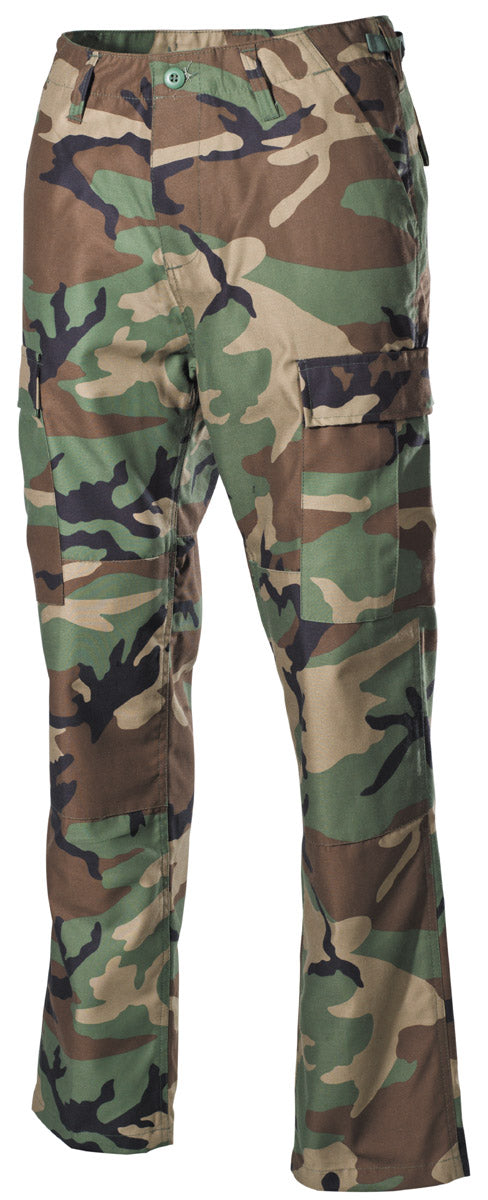 Pantaloni da combattimento americani, BDU, rinforzo bosco, ginocchia e glutei