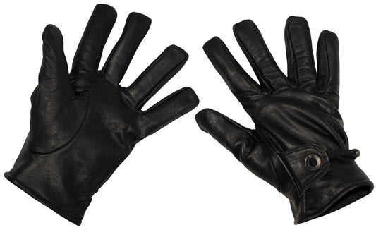 Western-Fingerhandschuhe,  Leder, schwarz