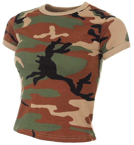 US T-Shirt, Damen, woodland