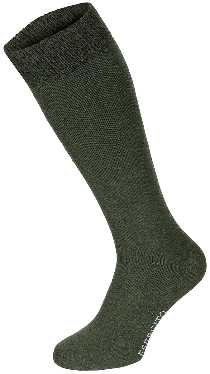 Chaussettes d'hiver, "Esercito", olive, longues, lot de 3