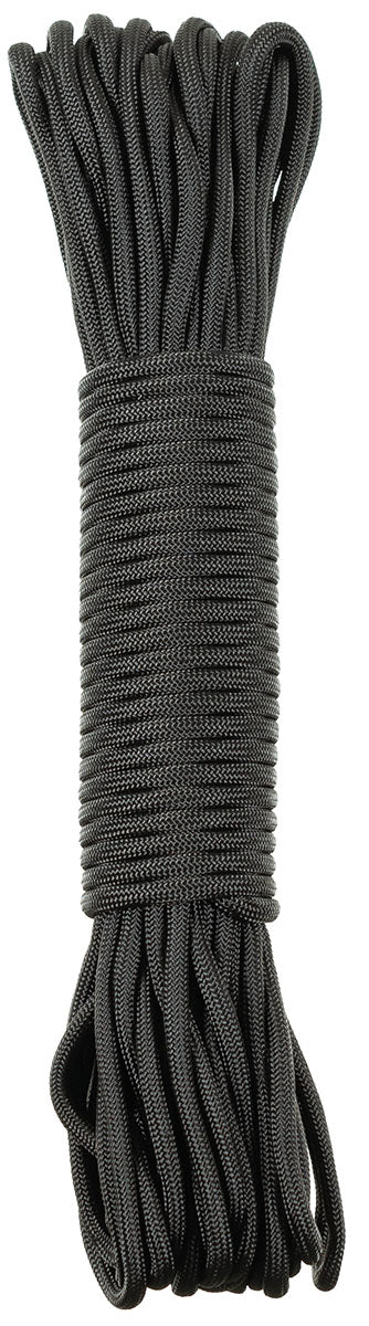 Corde de parachute, noire, 50 FT, nylon