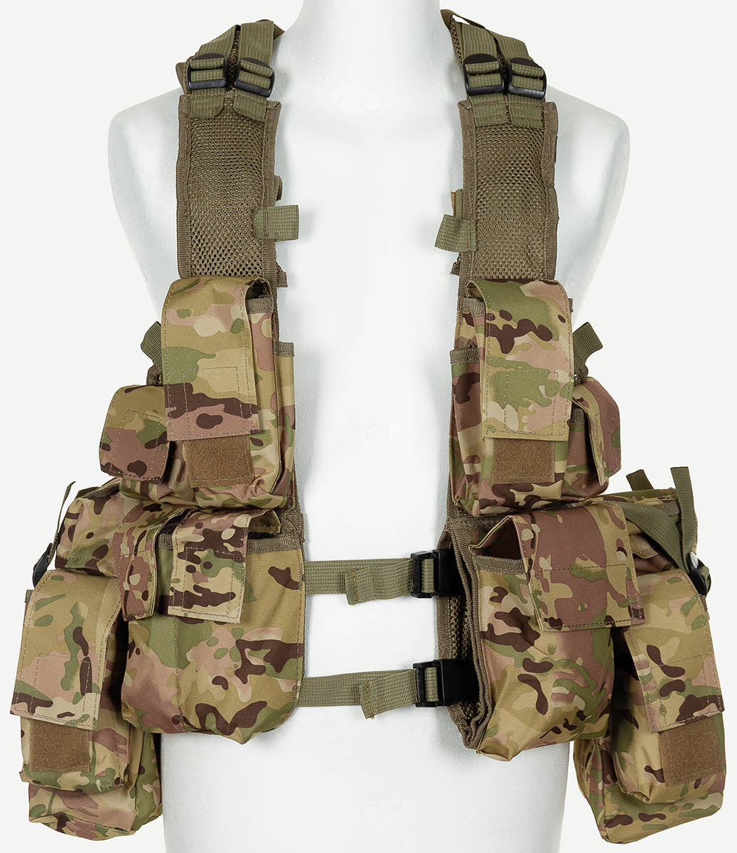 Gilet tactique, diverses poches, camouflage opération