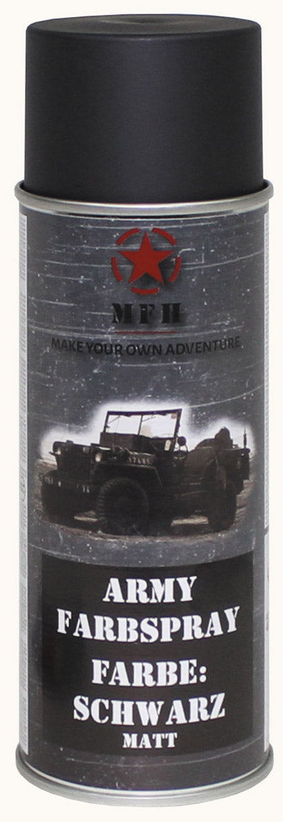 Spray couleur Army, NOIR, mat, 400 ml