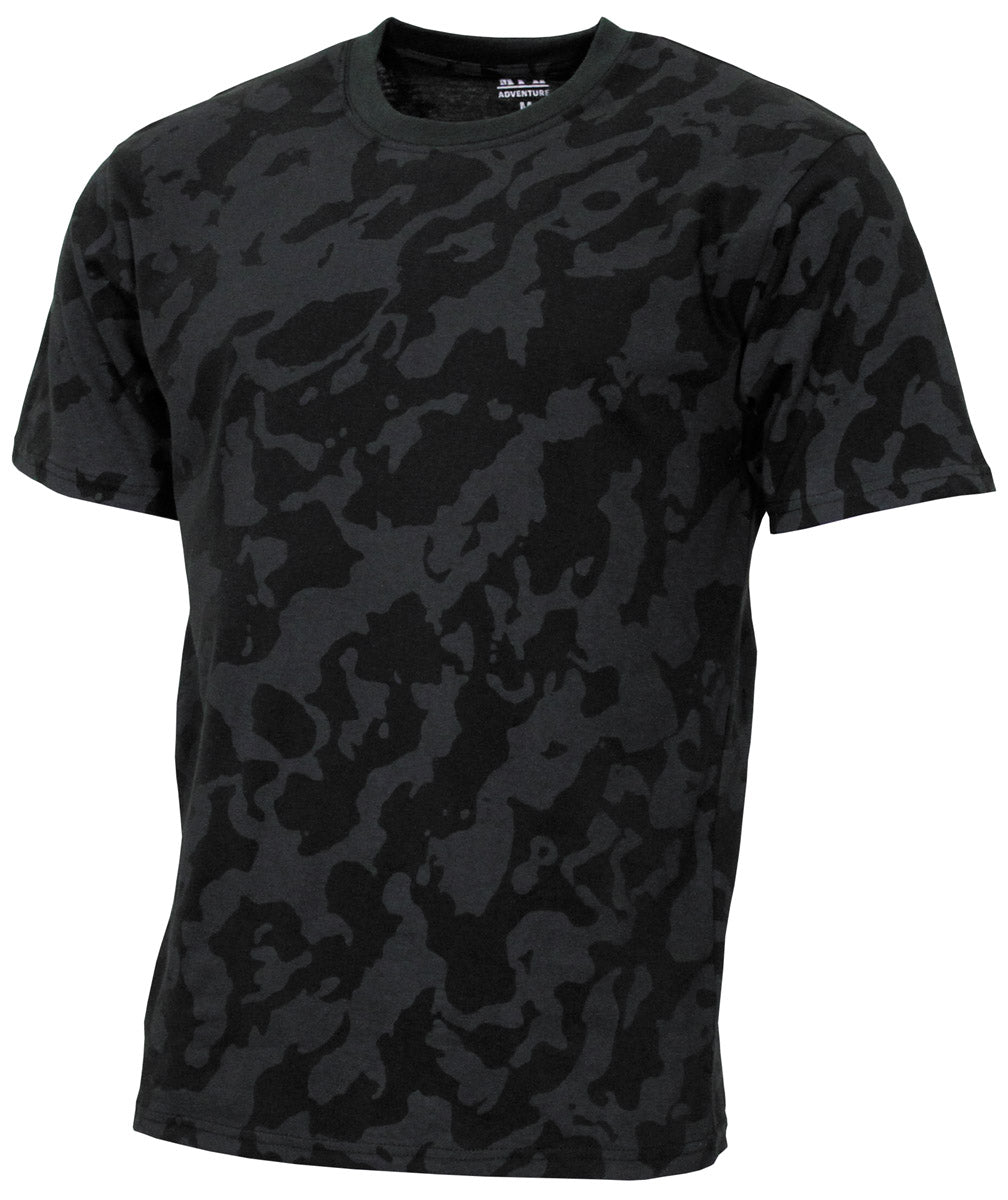 T-shirt US, "Streetstyle", camouflage nocturne, 140-145 g/m²