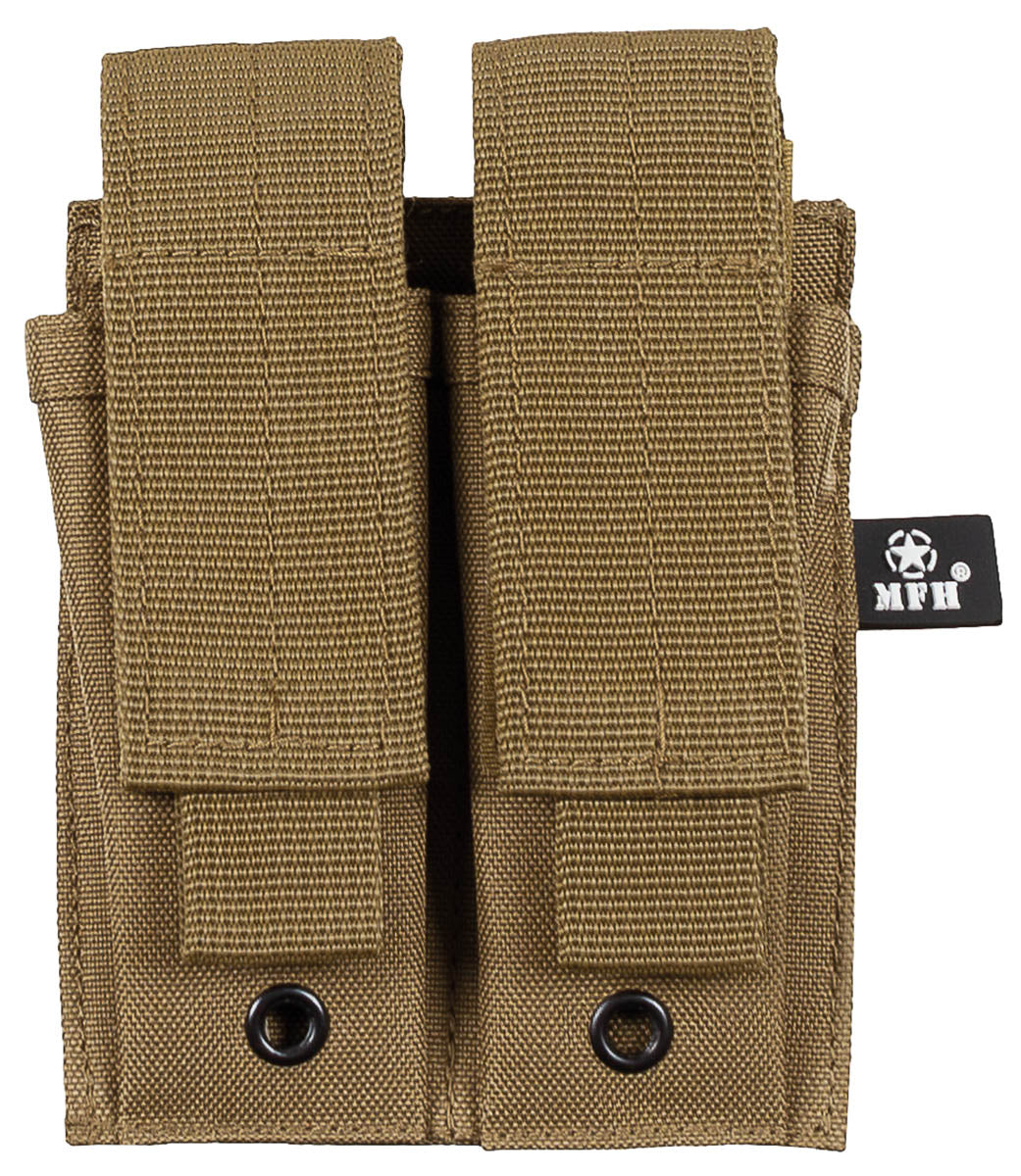 Magazintasche, 2-fach, klein, "MOLLE", coyote tan