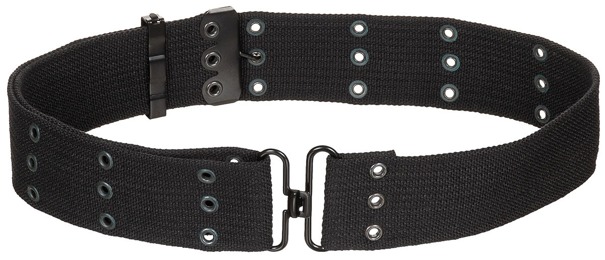 Ceinture trouée, noire, environ 6 cm