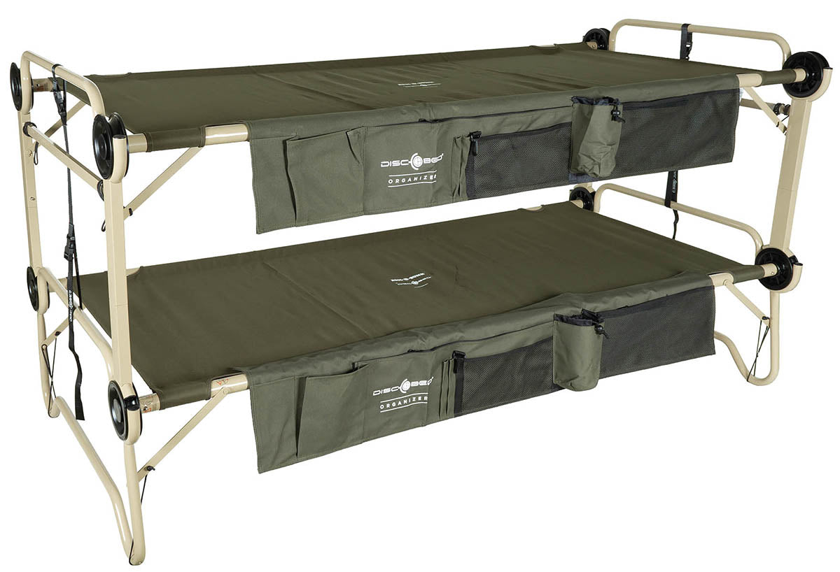 Lit de camp, Disc-O-Bed, "Arm-O-Bunk", m. Cache latéral, olive