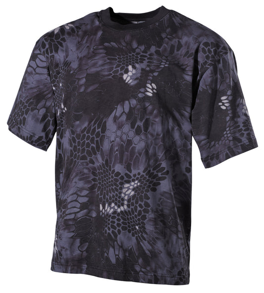 T-shirt americana, mezze maniche, nero serpente, 170 g/m²