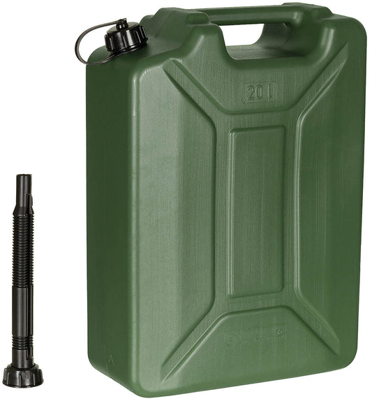 Bidon de carburant, olive, 20 l, plastique