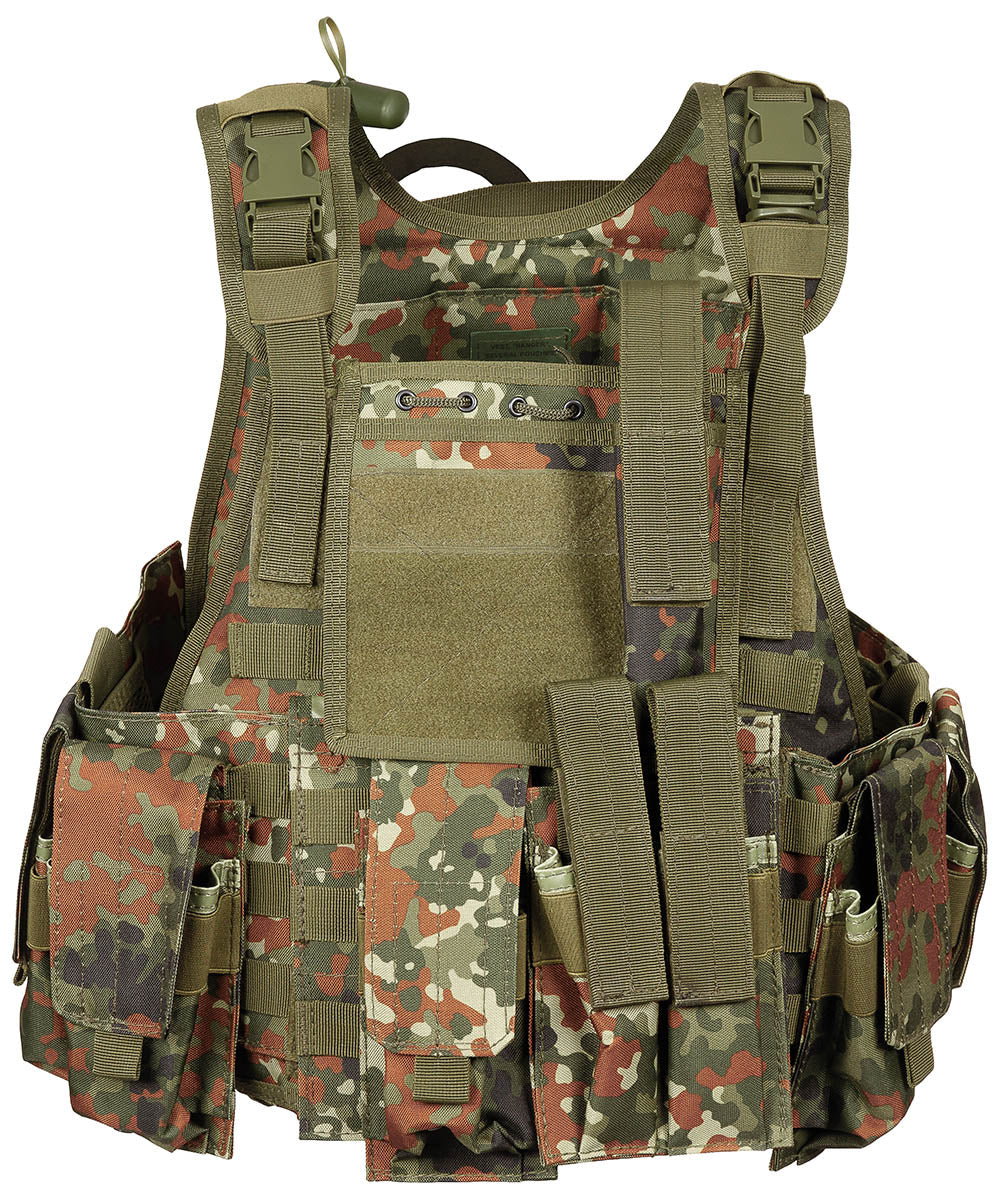 Weste, "Ranger", div. Taschen, flecktarn