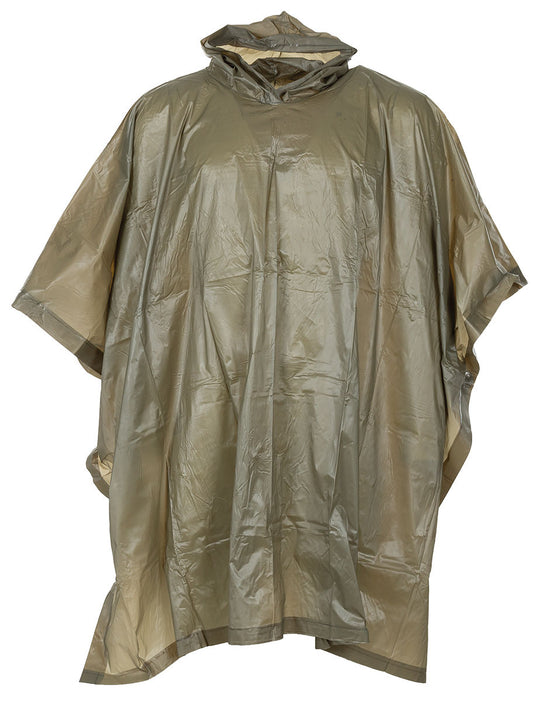 Poncho, vinile, oliva, circa 200 x 127 cm, 0,12 mm