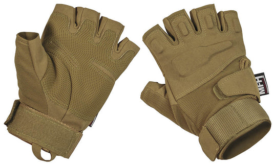 Gants tactiques, "Pro", sans doigts, beige coyote