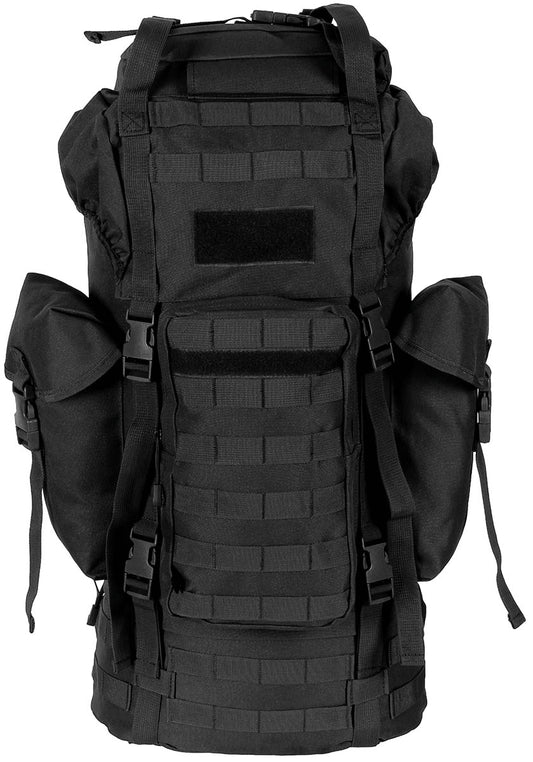 Zaino da combattimento BW, "MOLLE", 65 l, rinforzo in alluminio, nero