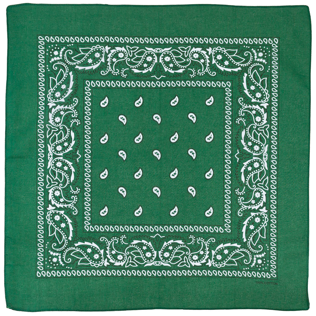 Bandana, olive-noir, environ 55 x 55 cm, coton