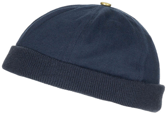 Casquette, sans visière, bleue, fermeture Velcro