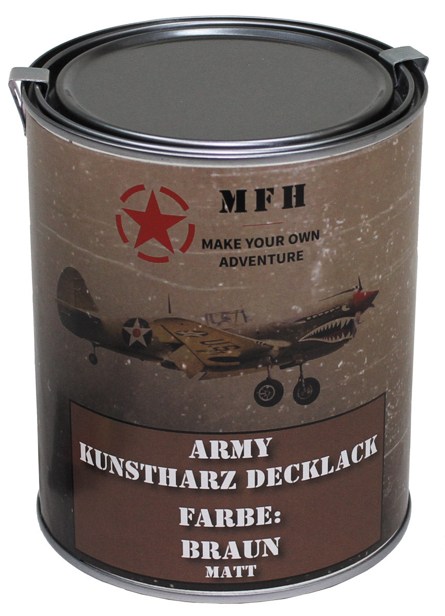 Peinture militaire, MARRON, mat, bidon, 1 l