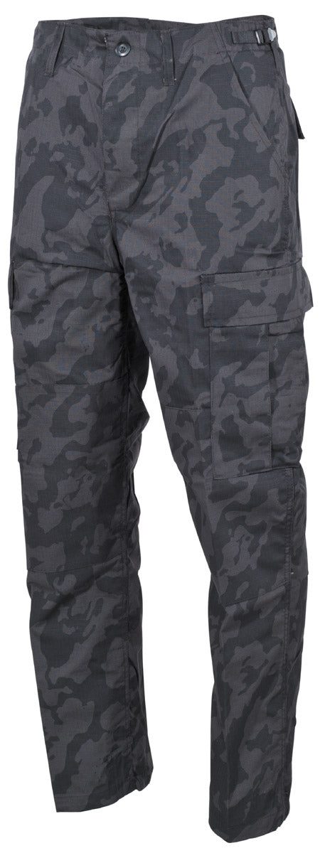 Pantaloni da combattimento americani, BDU, Rip Stop, mimetica notturna