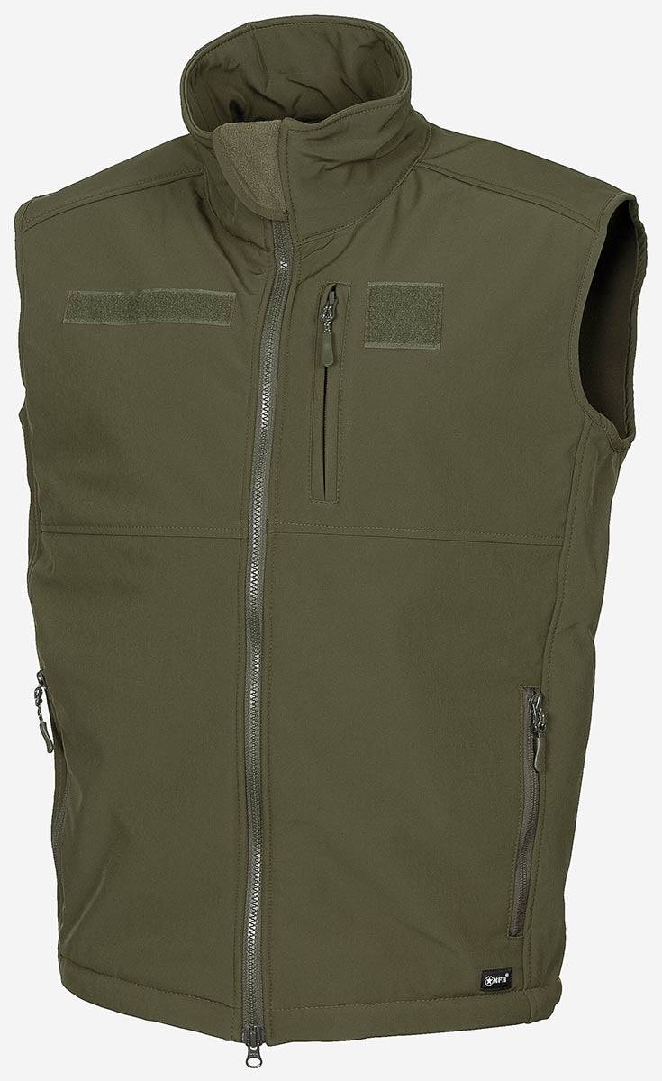 Gilet softshell, "Allround", oliva