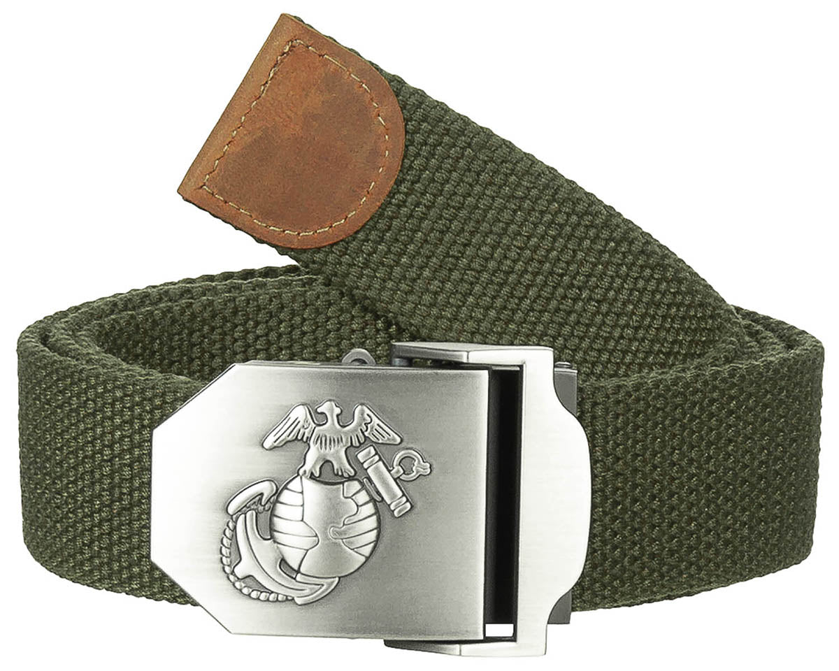 Ceinture USMC, olive, environ 4 cm