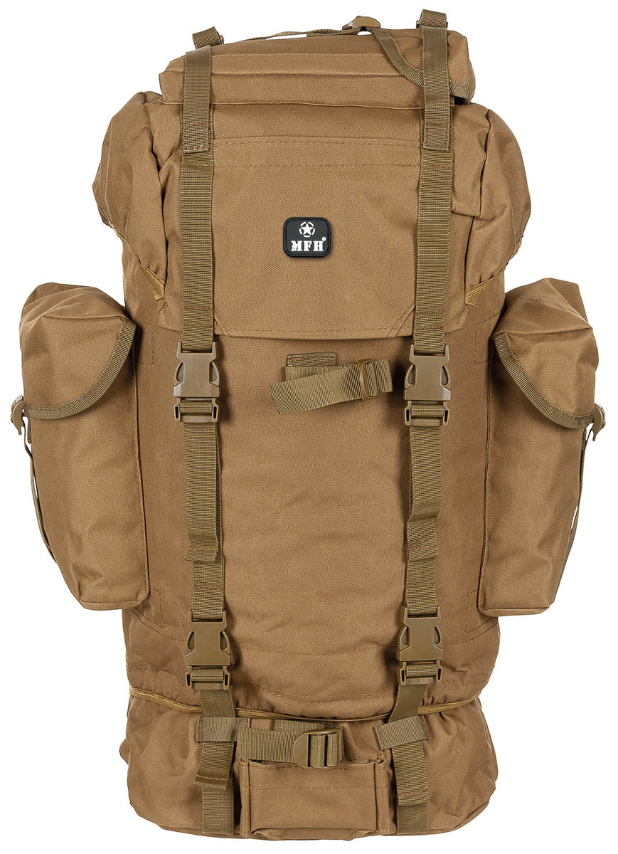 Zaino da combattimento BW, 65 l, rinforzo in alluminio, coyote tan