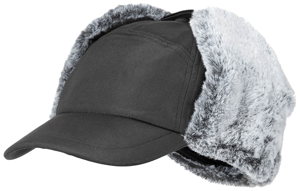 Bonnet d'hiver "Trapper", noir