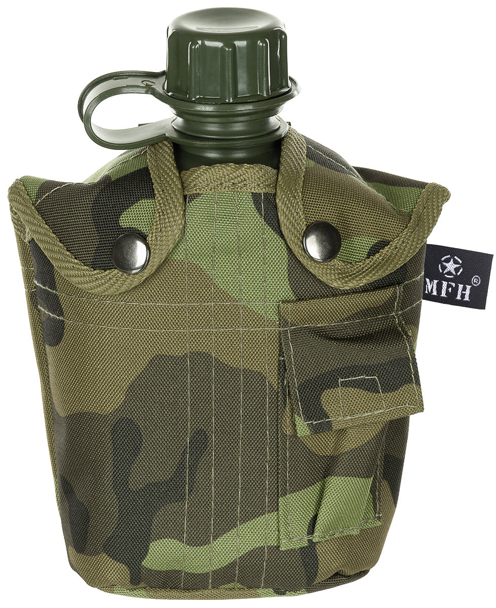 US Plastikfeldflasche, 1 l, Hülle, M 95 CZ tarn, BPA-frei