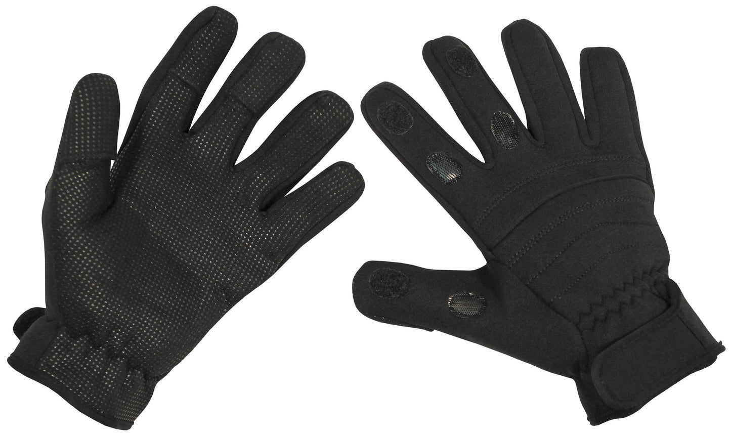 Fingerhandschuhe, "Combat", Neopren, schwarz