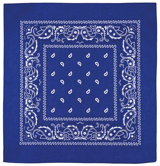 Bandana, blu reale-bianco, circa 55 x 55 cm, cotone