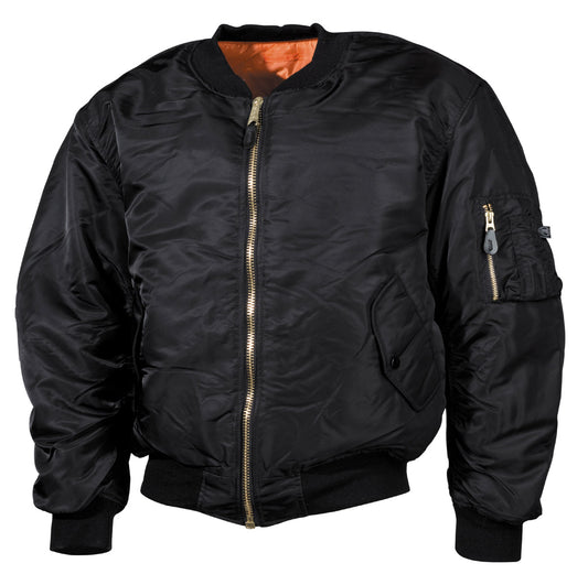 Blouson pilote US MA1, noir, grandes tailles