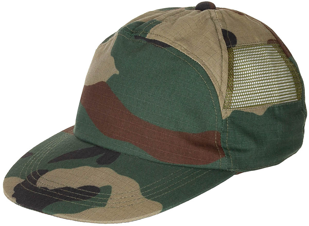 Casquette US, woodland, avec insert en mesh, taille réglable.