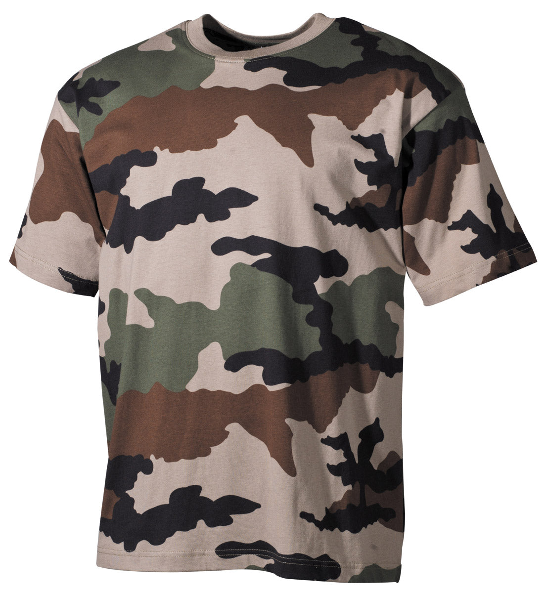 T-shirt US, demi manches, camouflage CCE, 170 g/m²